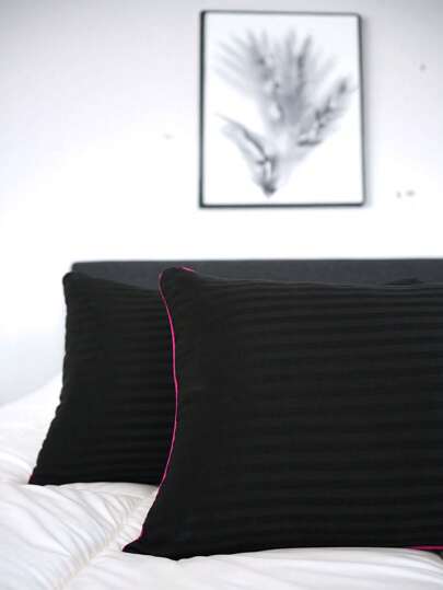 1pc Hotel Home Bed Pillows, Luxe Quality, Made Premium Zachte Feather Alternative Filling, Com Tafel High Elasticity Bedroom, Guest Room, Dorm Room (45 66cm 1/ Set) view 3