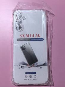 1pc Transparent Four-Corner Anti-Drop Case, Compatible With Samsung Series, Samsung Phone Transparent Four-Corner Anti-Drop Case, Phone Case, Protective Cover, Phone Shell, Phone Sleeve, Anti-Drop Phone Case, Transparent Phone Case, Minimalist Phone Case, Solid Color Phone Case, Transparent Phone Case, TPU Phone Case Anti-Drop (Military-Grade Anti-Drop)