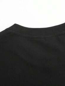 Men'S Black Western Cowboy Graphic T-Shirt - American Wild West Bull Skull Back Print Tee, Breathable Summer Shirt For Casual Outfits, Themed Events & Casual Attire - Lightweight Everyday Top, Cowboy Accessories, Outdoor Activities, Bold Design, Soft Material, Statement Tee, Fashion Enthusiasts, Outdoor Clothing,  Top, Comfortable Fit, Short Sleeve Top, Outdoor Adventurers - 黑色 - 查看 5