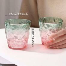 6件套新款北欧风格加厚渐变玻璃杯，高端无铅玻璃酒杯，高品质果汁/牛奶/水饮水杯套装