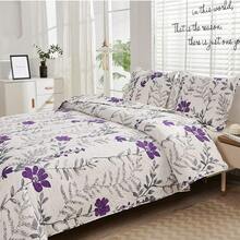 Twin/Full/Queen/King Quilt Set, 3 Piece Floral Bedding Set Microfiber Bedspread Coverlets For Beds - زهرة أرجوانية - مشاهدة 2