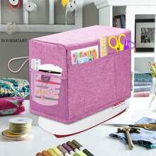 Universal Sewing Machine Cover With Storage Pocket & Side Handles, Protective Dust Cover For Most Standard Sewing Machines - Multicolor - View 2