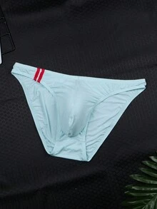 6pcs/Pack Men's Casual Breathable Soft Solid Color Briefs, Summer Underwear
