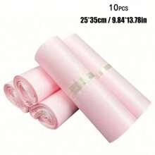 50/20/10pcs Thick Waterproof Solid Pink Packaging Bags, Simple Multipurpose Bags Suitable For Gift Bags, School, Office, Transportation And Mailing Back To School, Courier Storage Bags, Logistics Packing Bags, Clothing Courier Packaging Bags, Various Sizes Available