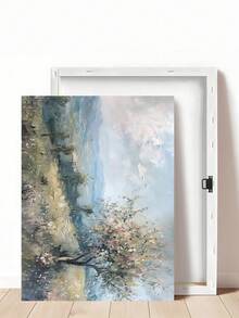 1件復古野花農舍帆布畫，奇幻鄉村書本風景牆面藝術，禮物，適用於臥室、客廳、廚房、宿舍，牆面藝術，牆面裝飾，家居裝飾，房間裝飾，帆布牆面藝術，海報，帶框牆面藝術，可選框 - 彩色 - 查看 20