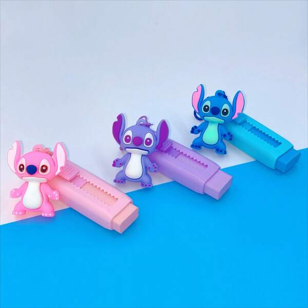 Disney 1 Stück Disney Stitch buntes Design Radiergummi, Schulgeschenk Sammlung Schreibwaren langanhaltend Radiergummi Geburtstagsgeschenk Urlaubsgeschenk