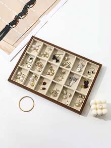 5/1 Piece, Walnut Jewelry Storage Tray, Jewelry Tray, Velvet Jewelry Tray, Jewelry Storage Box For Women And Girls, Necklace Ring Jewelry Display Tray, Large Capacity Jewelry Tray, Suitable For Necklaces, Bracelets, Bracelets, Rings, Earrings, Lipsticks And Other Accessories, Girls Gifts, Travel Gifts - Khay đựng quả óc chó - Xem 16