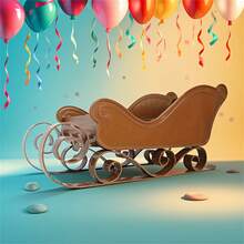 1/2pcs Christmas Decoration Large Sleigh Ornament, Winter Sleigh Gift Candy Storage Container, Candy Rack Organizer, Christmas New Year Party Decorations, Plastic Holiday Decor For Mantel, Tabletop, Entryway - Indoor/Outdoor Party Centerpiece, Classic Winter Theme, Fine Craftsmanship, Home Decor