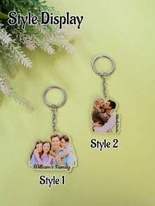 LICVIC Custom Photo Keychain, Personalized Acrylic Key Chain, Customized Bag Charm, Customizable Picture Keychain, Birthday, Anniversary, Valentine's Day - Multicolor - View 3