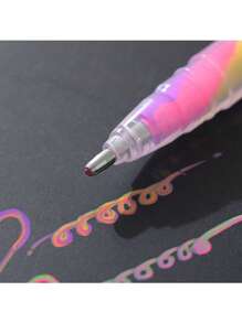 6 PcsSet Highly Attractive Writing Greeting Card Gradient Color Spiral Pen Exquisite And Cute Cartoon , Random Pattern, Office Learning Writing Gift Box Pen, Student Stationery Small Prizes, Suitable For Parent-Child Education, S