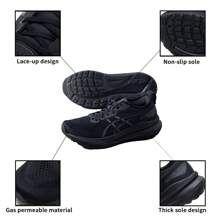 Asics GEL-KAYANO 31 Running Shoes, Cushioned & Responsive Mens Athletic Sneakers, City Jogging Training Road Shoes - Black/Black - View 6