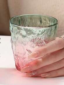 6件套新款北欧风格加厚渐变玻璃杯，高端无铅玻璃酒杯，高品质果汁/牛奶/水饮水杯套装