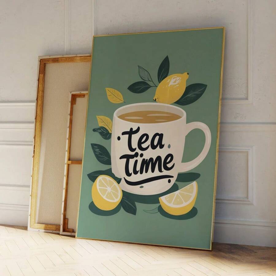 1pc Modern Tea Time Citrus Serenity Beverage Wall Art Prints Canvas Painting Poster Picture For Living Room Restaurant Home Decor No Frame