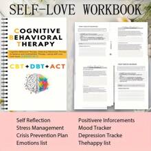 Cuaderno espiral de salud mental para adultos 5 en 1: Terapia cognitivo-conductual, Habilidades de conducta dialéctica, Ejercicios de duelo, Encuadernación espiral para uso diario y regalos de vuelta al colegio, Diseño de maquetación profesional, Curación emocional, Ejercicios estructurados, Papel de alta calidad, Libro de autoayuda, Gran regalo