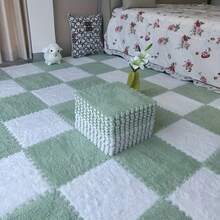 30 szt. grubych, pluszowych, tkanych dywaników do sypialni, maszynowo tkane dywaniki z krótkim włosiem z octanu winylu, włókna poliestrowego i podkładu EVA, zmywalne dywaniki z motywem kwiatowym, odpowiednie do salonu, garderoby i okien wykuszowych – łatwe w utrzymaniu, idealne na Boże Narodzenie, Halloween, Wielkanoc, Święto Dziękczynienia, wystrój domu