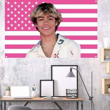 Tapiz de la bandera estadounidense de Malachi Barton, diseño de Estados Unidos de color rosa de Daniel, 150x90cm, poliéster con ojales de latón, decoración de pared Barton para dormitorio