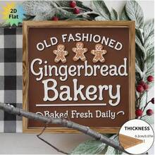 Decorazione natalizia in legno piatta e vintage a forma di casetta di pan di zenzero, 20x20 cm, decorazione multifunzionale per casa e ufficio, opera d'arte da parete in legno composito, ispirazione artistica per la decorazione della parete