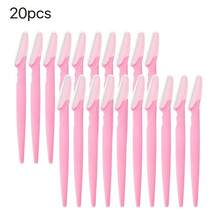 40Pcs/20pcs/10 Eyebrow Trimmer Makeup Beauty Tools Safe Eye Brow Razor Face Body Hair Removal Shaver Blades Woman Eyebrows Shaping Knife