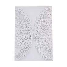 25 Pieces Of Exquisite Butterfly Invitation Cards, Wedding Invitations, Birthday Invitations, Quinceanera Party Decorations (Without Inner Cards And Envelopes)