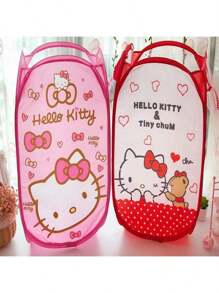 Sanrio Sanrio Hello Kitty Collapsible Laundry Basket, Dirty Clothes Bin, Fabric Cloth Hamper, Household Clothing Basket, Toy Storage Tote, Lightweight And Convenient, Large Capacity, Fashionable And Attractive