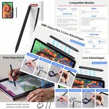 Remarkable 2 Pen EMR Stylus Pen With Eraser 4096 Pressure Level Palm Rejection And Magnetic Adsorption Compatible With Remarkable 2 1  Galaxy Kindle Scribe Boox