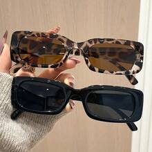 1/2pcs Y2K Square Cute Retro Beach Fashion Eyeglasses, Versatile Accessory For Men And Women