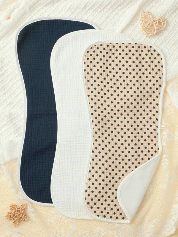 Benxoine 3-Pcs Muslin Burp Cloths For Baby Boys And Girls,100% Cotton Super Soft And Absorption, Newborn Essentials