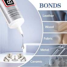 50ml/110ml 强力胶 - 强力焊接多用途粘合剂,用于修复陶瓷修补胶、瓷器、金属、塑料、木材粘合剂和粘贴木制家具物品;适用于 DIY 手工粘贴珠宝和水钻作为维护 - 彩色 - 查看 9