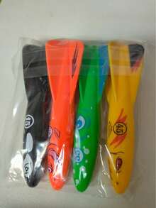 4pcs/5pcs Water Play Diving Toys Swimming Pool Treasure Hunt Diving Fish, Shark, Rocket, Water Ring, Jewel, Seaweed, Lightning Ring, Diamond Toy Set. Handpainted Colors May Have Slight Variations, Uneven Dyeing Is Normal. - Multicolor - View 20