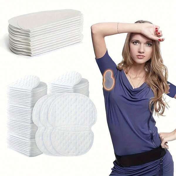 20/50/100 Disposable Underarm Sweat-Absorbing Pads, Comfortable, Invisible And Powerful Sweat-Absorbing. Summer Disposable Underarm Pads, Ultra-Thin And Invisible Design, Lightweight And Breathable Underarm Pads, Suitable For Outdoor Sports
