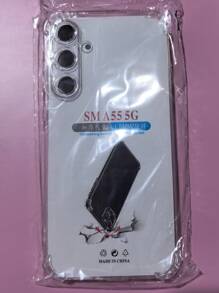 1pc Transparent Four-Corner Anti-Drop Case, Compatible With Samsung Series, Samsung Phone Transparent Four-Corner Anti-Drop Case, Phone Case, Protective Cover, Phone Shell, Phone Sleeve, Anti-Drop Phone Case, Transparent Phone Case, Minimalist Phone Case, Solid Color Phone Case, Transparent Phone Case, TPU Phone Case Anti-Drop (Military-Grade Anti-Drop)