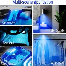 2PCS/Package Automotive LED Lighting - Home With 6 Bright LED Beads, USB Rechargeable Interior Light, Portable Car/Truck/RV Interior Decoration Reading Light, Glove Box Light, Center Console And Lower Seat Interior Lighting