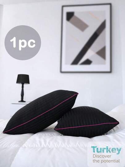 1pc Hotel Home Bed Pillows, Luxe Quality, Made Premium Zachte Feather Alternative Filling, Com Tafel High Elasticity Bedroom, Guest Room, Dorm Room (45 66cm 1/ Set)