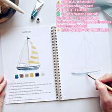 Watercolor Workbook, Lex Watercolor Workbook, Beginner-Friendly Birds Watercolor Workbooks, 12 Colors Watercolor Paint Set With Paint Brush,Mother's Day,Mom's Gift,Back To School,School Supplies