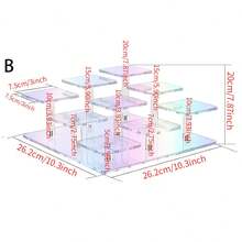 1 pièce Présentoir acrylique transparent, organisateur de rangement pour bijoux et cosmétiques, support pour figurines et boîtes surprises