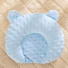 Comfortable U-Shaped Cartoon Design Small Dog Sleeping Mat - Warm Deep Sleep Accessory, Polyester Fleece, Solid Pattern, Oval Shape