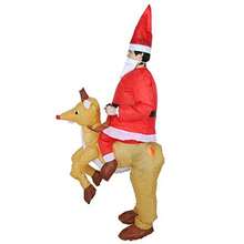 Cartoon Suit Inflatable Costume Super Cute Santa Claus Design For Cosplay Adults Christmas Party Halloween Festival Christmas Deer Riding X121