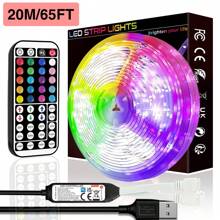 NBBUFF NBBUFF RGB LED Strip Light, With 44key Remote Control, Can Adjust Color And Brightness, The Length Can Be Cut, Very Easy To Install, LED Lights Suitable For Home Interior Decoration, Festival Atmosphere Light, Party Atmosphere Light, Fun Light Wall Decor Halloween Decor Gift