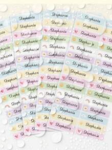 1~220pcs Custom Name Sticker, Cartoon Small Fresh Cute Waterproof Modern School Supplies Label, Back To School, School Supplies, Paper Name, Category Sticker, Number Category, Customized Waterproof Name Labels For School Supplies, Personalized Stickers For Water Bottles, Lunch Boxes, And Personal Items, Multi-Functional, Ornamental,Reusable,Exquisite,Stylish,High-Quality,Colorful,Modern,Custom,Personalized,Unique,Ideal Gifts For Him,Ideal Gifts For Her,Boyfriend,Dad,Girlfriend,Mom,Family,Friends,Tea Room,Home,Garden,Office,For Anniversaries,For Valentine's Day,For Mother's Day,For Birthdays,For Father's Day,For Graduation,For Weddings,For Housewarming,Warm Ambience, Autumn Home Refresh, Xmas Decoration
