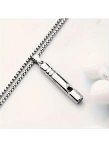 耐用的不锈钢紧急口哨 - 时尚、便携式户外徒步和救援生存装备，非常适合万圣节/圣诞节/感恩节/新年庆祝活动、露营配件