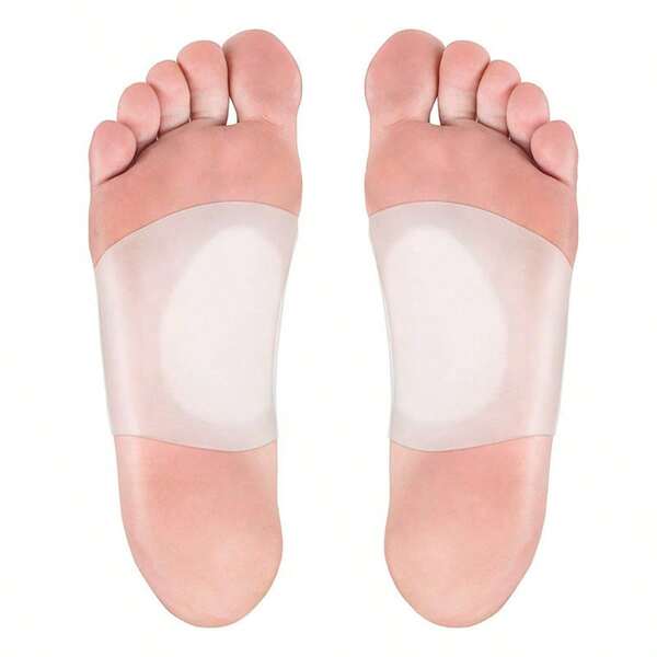 1 par de plantillas de gel suave con soporte de arco, almohadillas de soporte para pies planos, adecuadas para mujeres y hombres, con almohadilla metatarsiana y cuidado de los pies