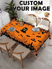 Customized Waterproof Easy-To-Clean Tablecloth With Personalized Graphic Or Logo, Suitable For Kitchen, Dining Room, Party Events - Multicolor - View 9