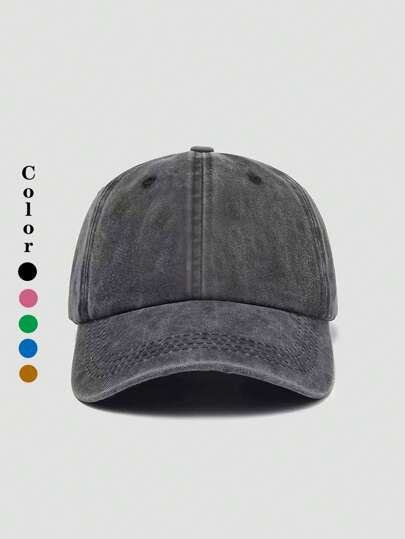 1pc Unisex Solid Color Vintage Washed Baseball Cap,Trucker Cap,Snapback Hat, Suitable For Outdoor,Travel,Hiking,Beach