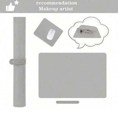 1 件大号修甲桌垫、小号鼠标垫、PU 皮革可折叠指甲油手托腕托垫、适用于修甲训练师、指甲护理、美甲沙龙工具、柔软超细纤维皮革修甲垫、修甲垫、美甲桌垫、家用美甲沙龙桌垫、女士和女孩化妆工具、婚礼、派对、生日、女士礼物、最好的朋友、老师、新年礼物、圣诞节、万圣节