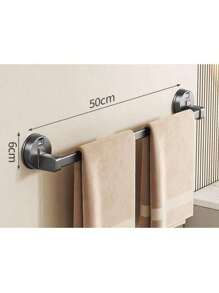 Toallero de ventosa, de barra simple o doble, estante colgante para el baño, barra para el baño, soporte para toallas sin taladrar, estante de almacenamiento para el baño, decoración del hogar, organizador de baño, decoración de otoño, de vuelta a la escuela