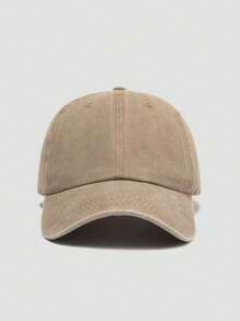 1 peça boné de beisebol vintage lavado, unissex, cor sólida, boné de caminhoneiro, boné snapback, adequado para atividades ao ar livre, viagens, caminhadas, praia