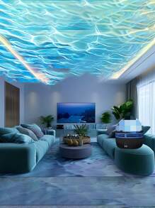 USB Dynamic Water Ripple Projector Light With Remote Control – Vibrant RGB LED Night Projection For Home Decor, Entertainment, And Romantic Ambiance, Safe & Durable ABS Plastic, Entertainment Lighting | Water Ripple Effect | Abs Plastic Body