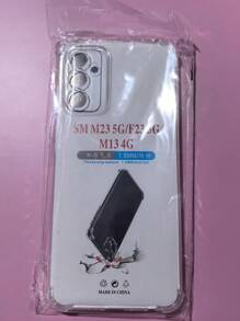 1pc Transparent Four-Corner Anti-Drop Case, Compatible With Samsung Series, Samsung Phone Transparent Four-Corner Anti-Drop Case, Phone Case, Protective Cover, Phone Shell, Phone Sleeve, Anti-Drop Phone Case, Transparent Phone Case, Minimalist Phone Case, Solid Color Phone Case, Transparent Phone Case, TPU Phone Case Anti-Drop (Military-Grade Anti-Drop)