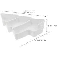 1 Stück Weihnachtsbaum-förmiger Teller Appetizer Tablett Unterteilung Tablett Snack Servierplatte Obst Süßigkeiten Nüsse Dessert Behälter Speiseplatte, geeignet für Feiertagsparty Dekoration Weihnachten Weihnachtsdekorationen Weihnachtspyjamas Weihnachtsgeschenke Weihnachtsdekoration