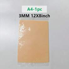3mm厚A4/A5纹身练习皮，12英寸*8英寸，8*6英寸，双面纹身假皮练习垫，纹身微刀片练习硅胶垫，适合纹身爱好者初学者纹身艺术家 - 杏色 - 查看 5
